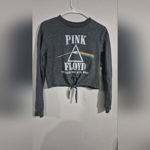 Pink Floyd Dark Gray crop Long Sleeve Sweatshirt Size XS
